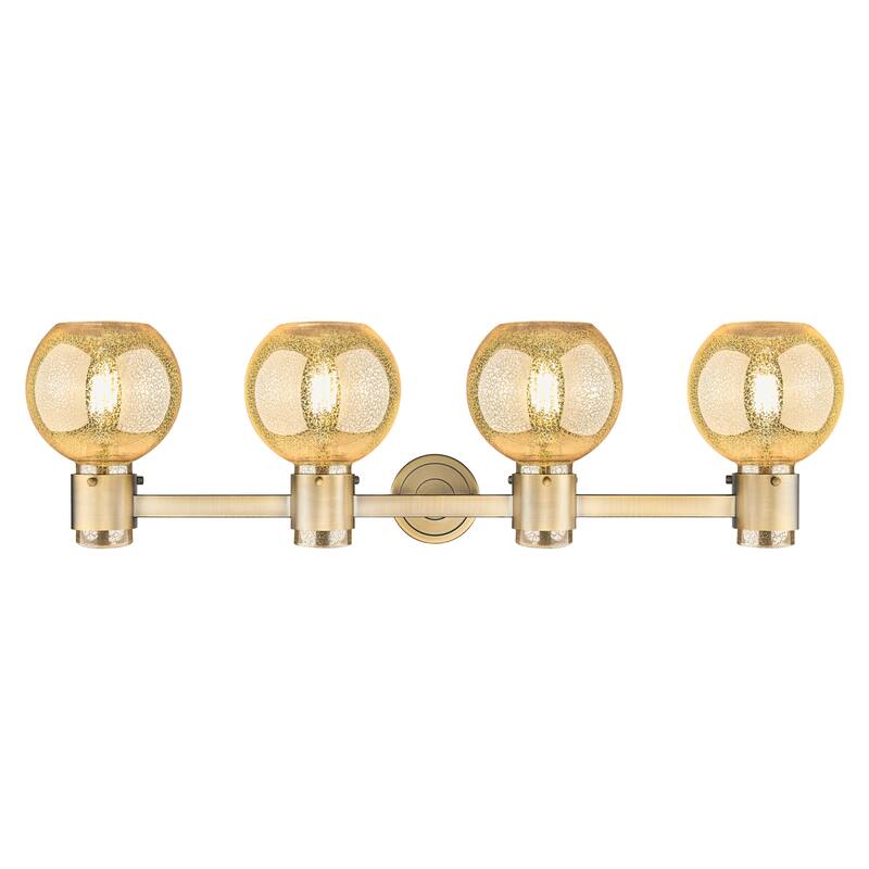 Innovations Lighting Downtown Urban - Lawton Sphere - 4 Light 34" Wall-Mounted Bath Vanity Light
