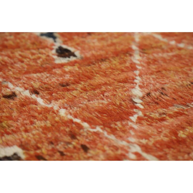 Trellis Moroccan Oriental Area Rug Handmade Wool Carpet - 6'9" x 9'8"