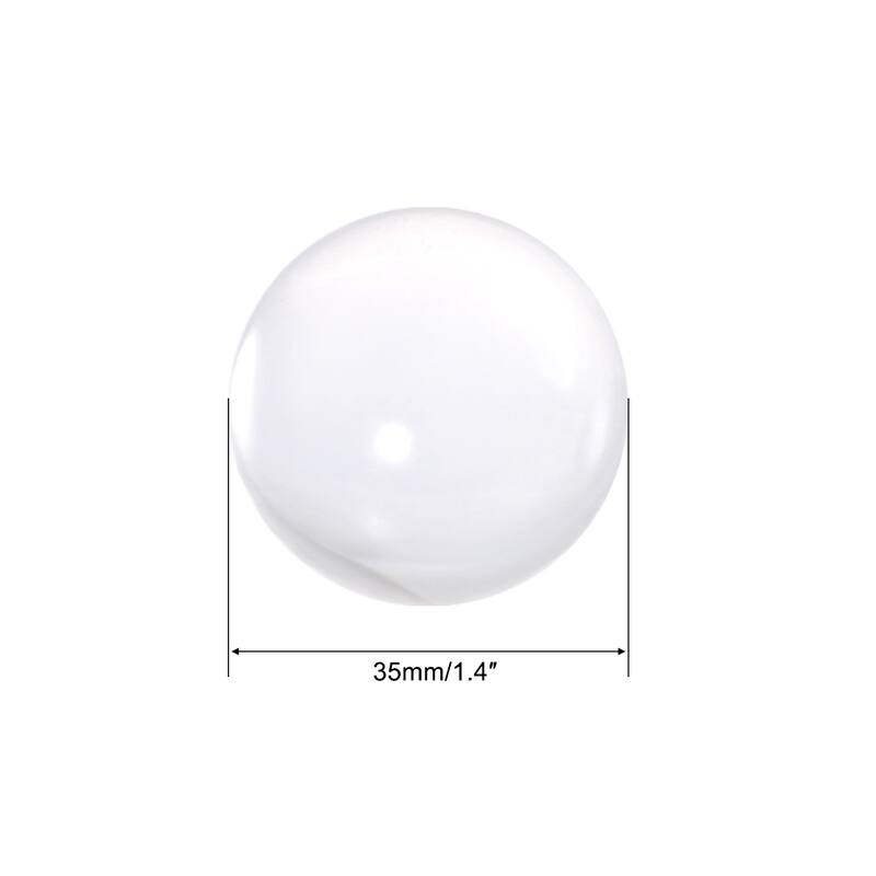 35mm Diameter Acrylic Ball Clear/Transparent Sphere Ornament 1.4" 5Pcs - Clear - Clear