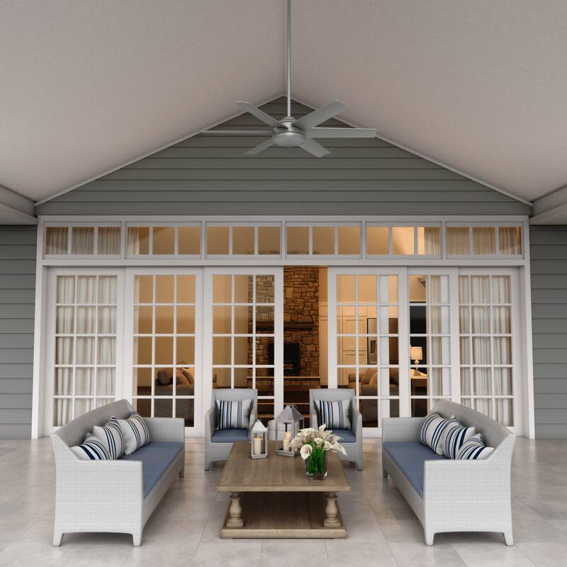 Hunter 52" Jetty Outdoor Ceiling Fan with Wall Control and Wet-Rated