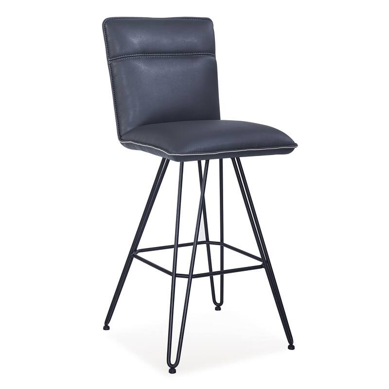 Demi Hairpin Leg Swivel Bar Stool in Cobalt (Set of 2)