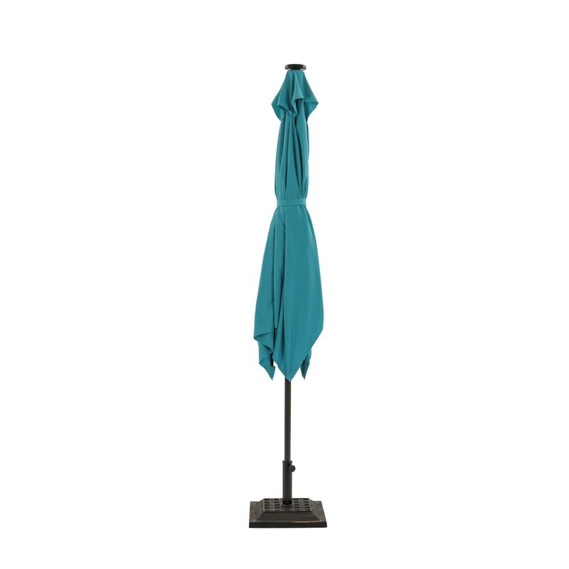 10 ft.LED Aluminum Rectanglar Market Patio Umbrella