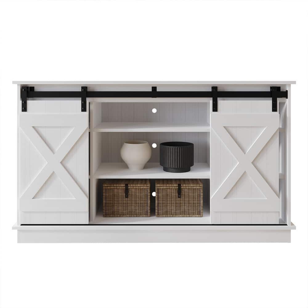 CraftPorch Vintage Style with X-shaped Metal Glides Doors Sideboard