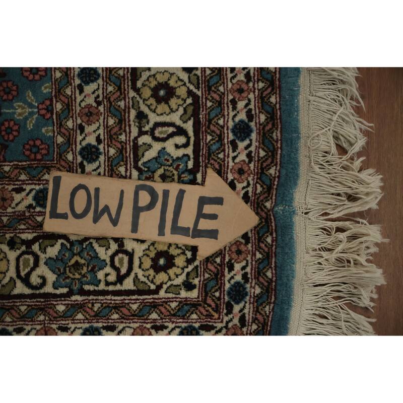 Hand Knotted Oriental 100% Wool Carpet Traditional All-Over Navy Blue & Blues Ziegler Runner Rug - 15' 10'' X 3' 4''