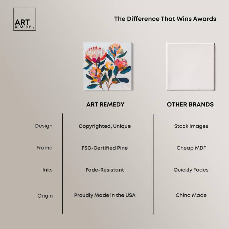 Contemporary Flora I Canvas by Art Remedy, Gallery Wrapped