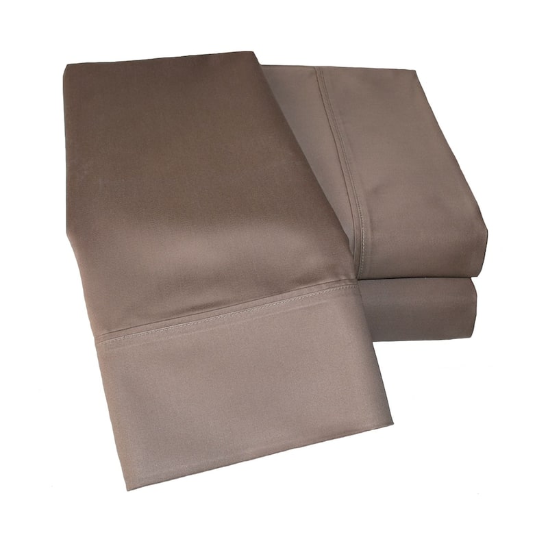 Cotton Blend 1000 Thread Count 6 Piece Sheet Set by Superior - Full - Taupe