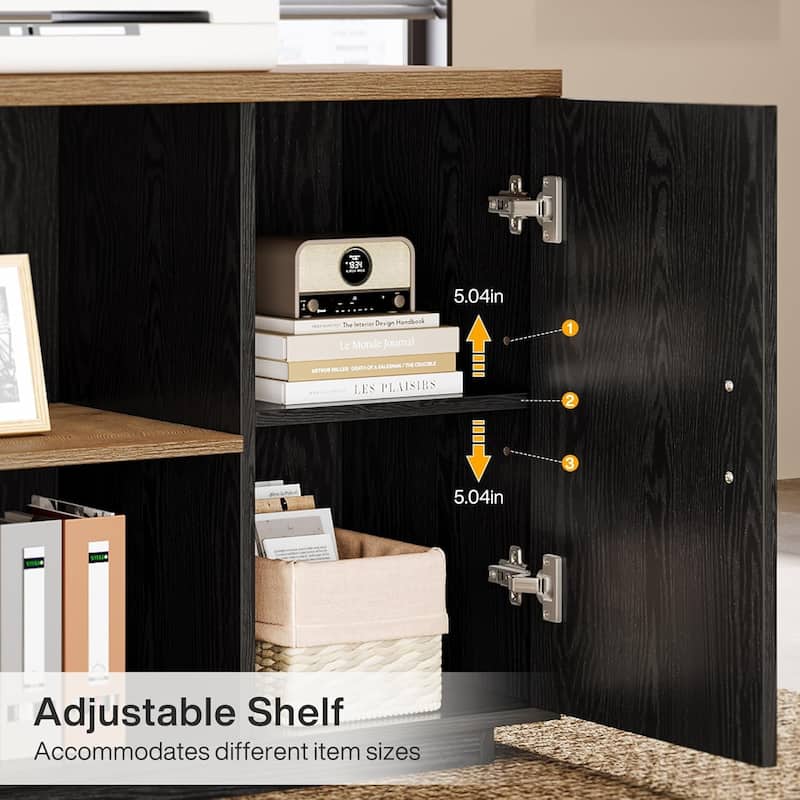 85.8" L-Shaped Executive Desk, Extra Large Office Desk with Drawers