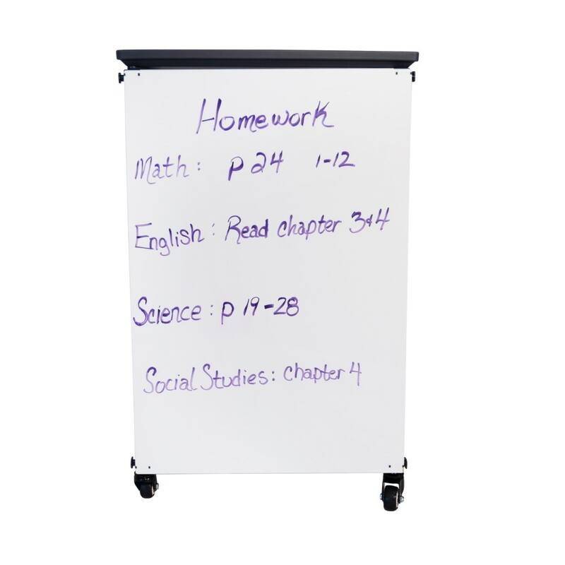Modular Classroom Storage Cabinet - 2 side-by-side modules with 6 large bins