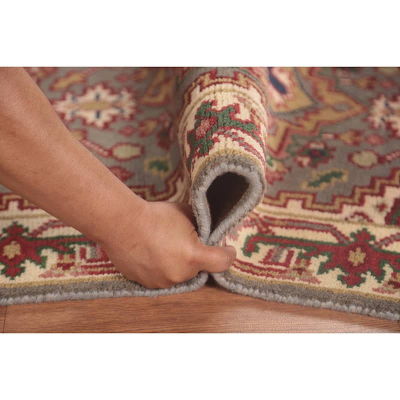 Geometric Heriz-Serapi Accent Rug Handmade Oriental Wool Carpet - 2'6"x 5'10"