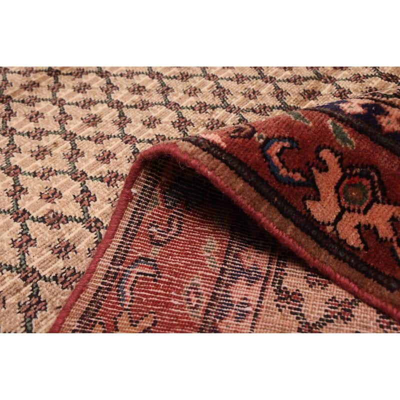 ECARPETGALLERY Hand-knotted Andelz Light Brown Wool Rug - 3'7 x 9'5