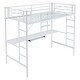 preview thumbnail 1 of 24, Twin Size Metal Loft Bed with Desk and Storage Shelves