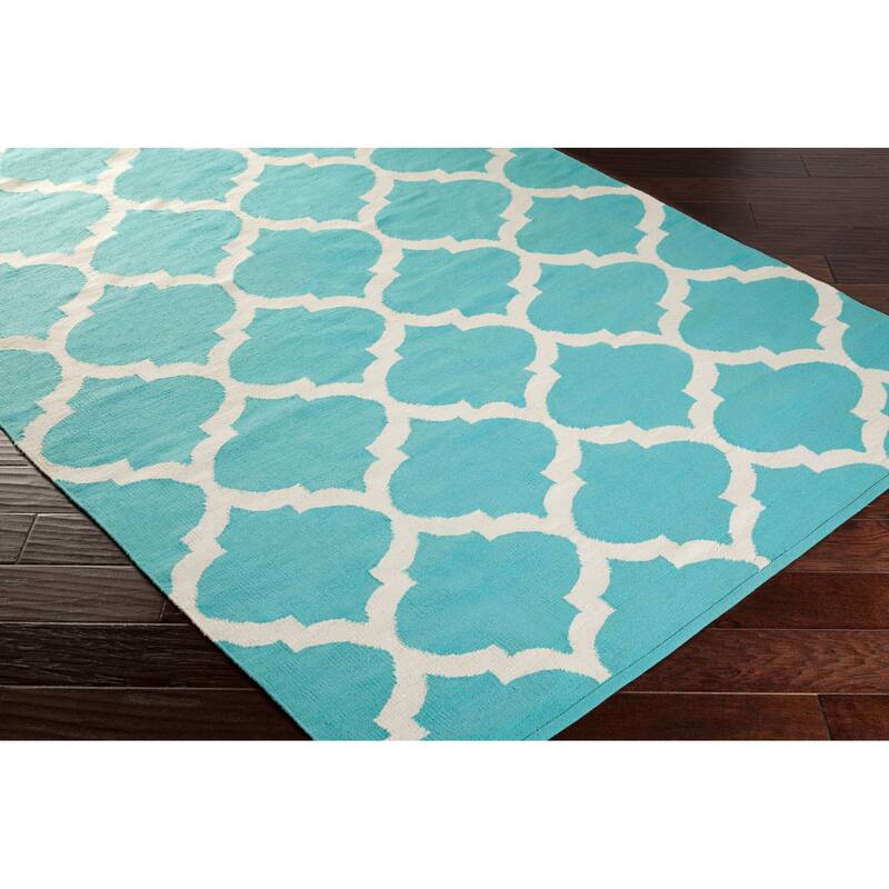 Hand-Woven Madison Moroccan Trellis Cotton Rug