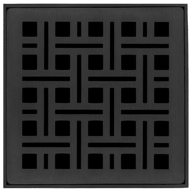 Infinity Drain VD 4-2I 4" x 4" Premium Center Drain Kit with Weave