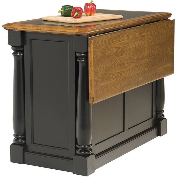 Monarch Black Distressed Oak Kitchen Island With Granite Top By Home Styles Overstock 31483648 Acme 07195 beautiful oak finish wood round pub bar table.
