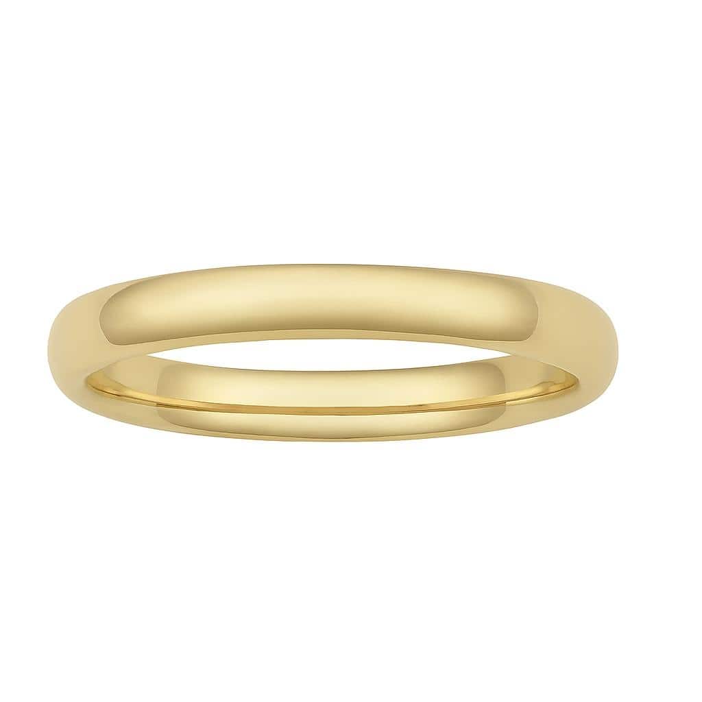 Fremada 14k Yellow White or Rose Gold Polished Comfort Fit 3 millimeter Band Ring