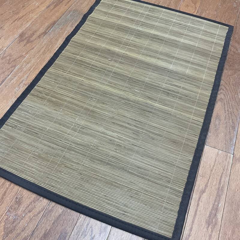 Handmade Thin Stripe Rayon from Bamboo Rug - 1'9" x 2'7"