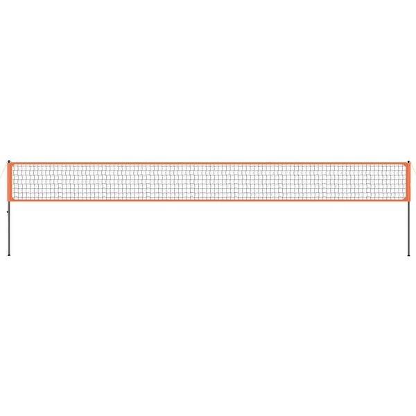 slide 2 of 11, Orange Steel and PE Volleyball Net Set, Adjustable Height, Portable and Full Accessories Orange