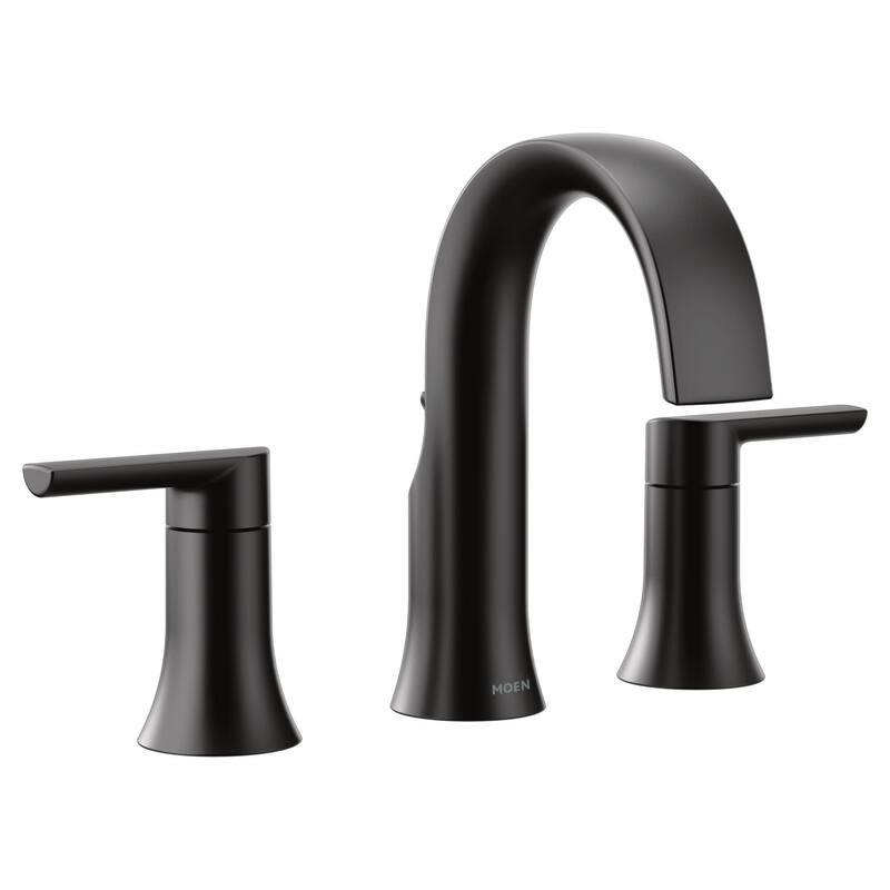 Moen TVS6925 Doux 1.2 GPM Widespread Bathroom Faucet with Pop-Up Drain - Matte Black