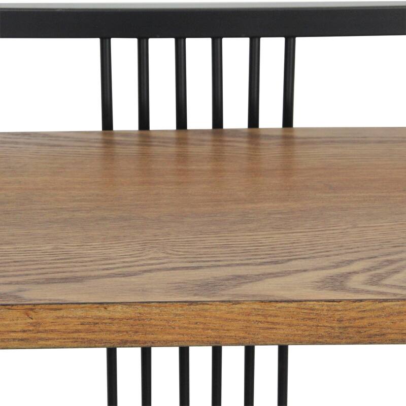 Lauxel 3 Tier Metal Framed Wood Shelf