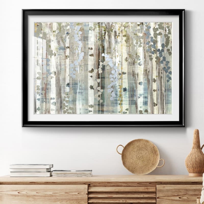 Birch Wood Meadow Premium Framed Print - Ready to Hang