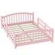 preview thumbnail 34 of 74, Montessori Solid Pine Floor Bed with Full-Length Safety Fence & Slatted Base by Harper&Bright Designs