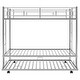 preview thumbnail 5 of 13, Twin over Twin Bunk Bed with Trundle and Two Ladders, Easy Assembly, Silver