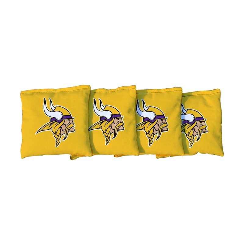 Minnesota Vikings NFL Football Yellow Cornhole Bags - All-Weather Resin Filled