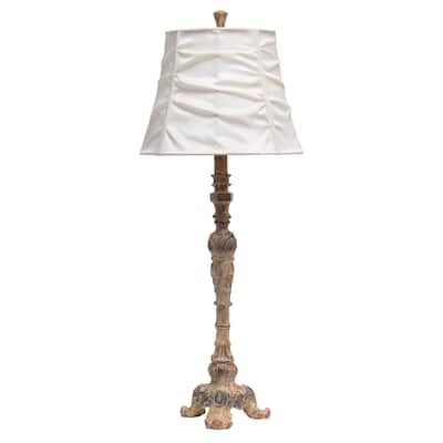 Lalia Home 31" Tall Embellished Table Lamp with Ruffled Cream Shade - 31