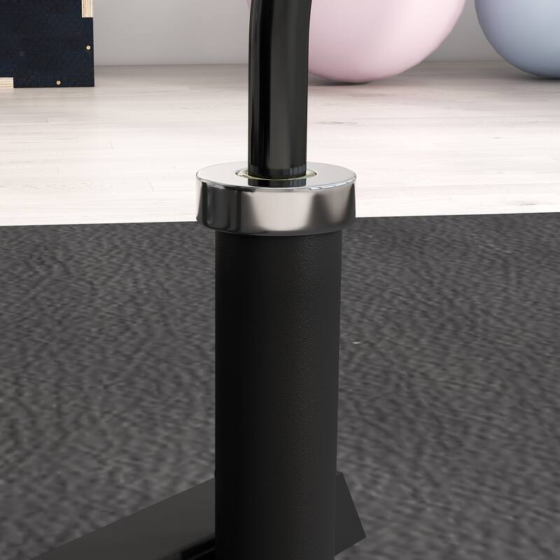 Steel Weight Tree Rack with 6 Plate Posts & 3 Barbell Holders - 29.5" L x 29.5" W x 39.4" H