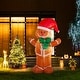 preview thumbnail 1 of 27, Glitzhome 8 ft Christmas Lighted Inflatable Decor