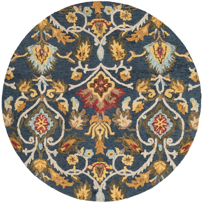 SAFAVIEH Fiorello Handmade Blossom French Country Wool Area Rug