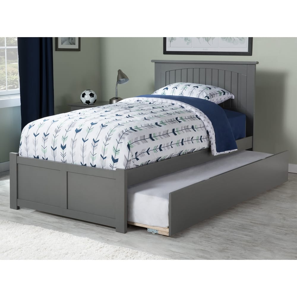 Nantucket Bed with Footboard and Twin Extra Long Trundle