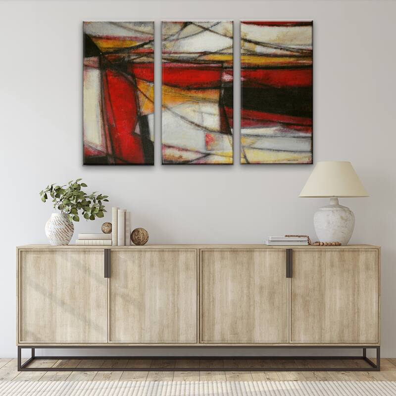 'Re-Energized' 3 Piece Wrapped Canvas Wall Art Set by Norman Wyatt Jr.