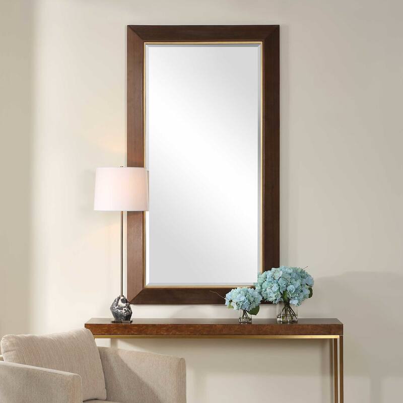 Uttermost 08248 Matheson 37-3/4"W x 68"H Rectangular Beveled Metal and