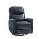 preview thumbnail 96 of 111, Fiacro 30.31" Genuine Leather Wingback Swivel Rocker Recliner with Nailhead Trim