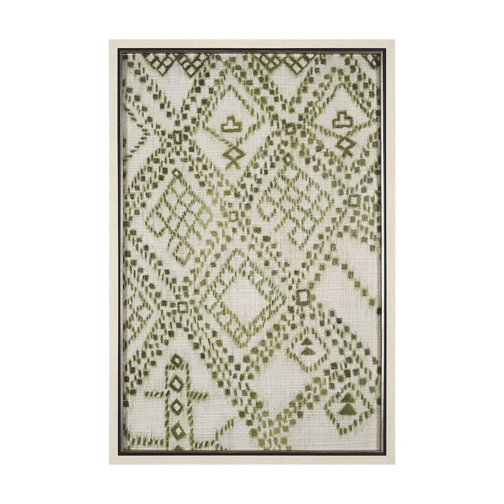 Story Teller I Olive Framed Art Print