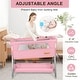 preview thumbnail 2 of 6, Baby Bassinet, Portable Bedside Sleeper for Baby, 7 Height Adjustable Bedside Bassinet with Wheels, Mattress Included