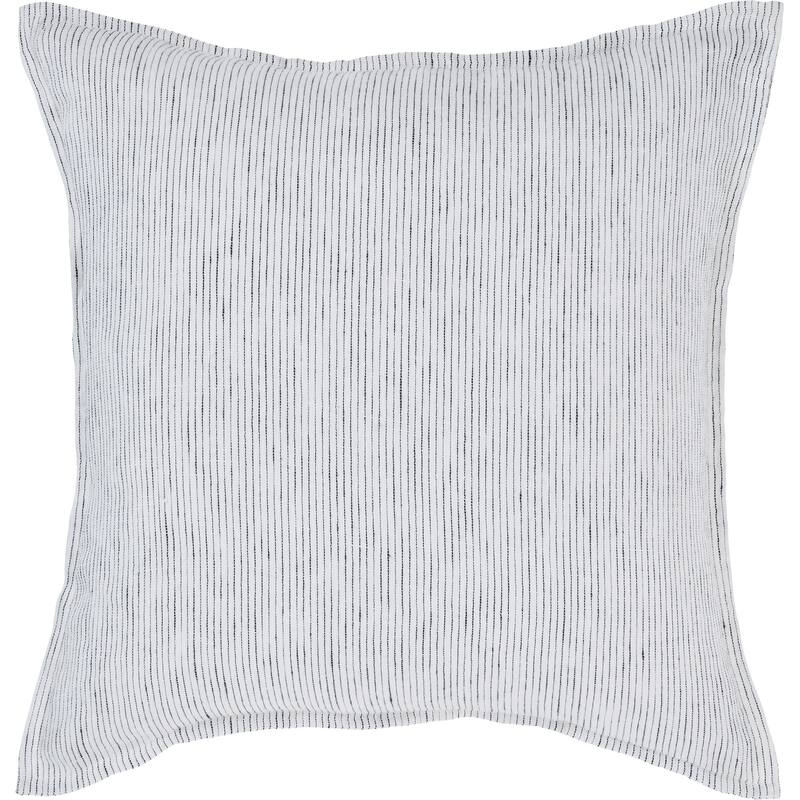 Herringbone Striped Square Throw Pillow - 20" - White and Black