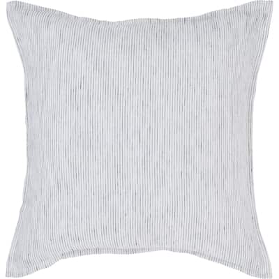 Herringbone Striped Square Throw Pillow - 20" - White and Black