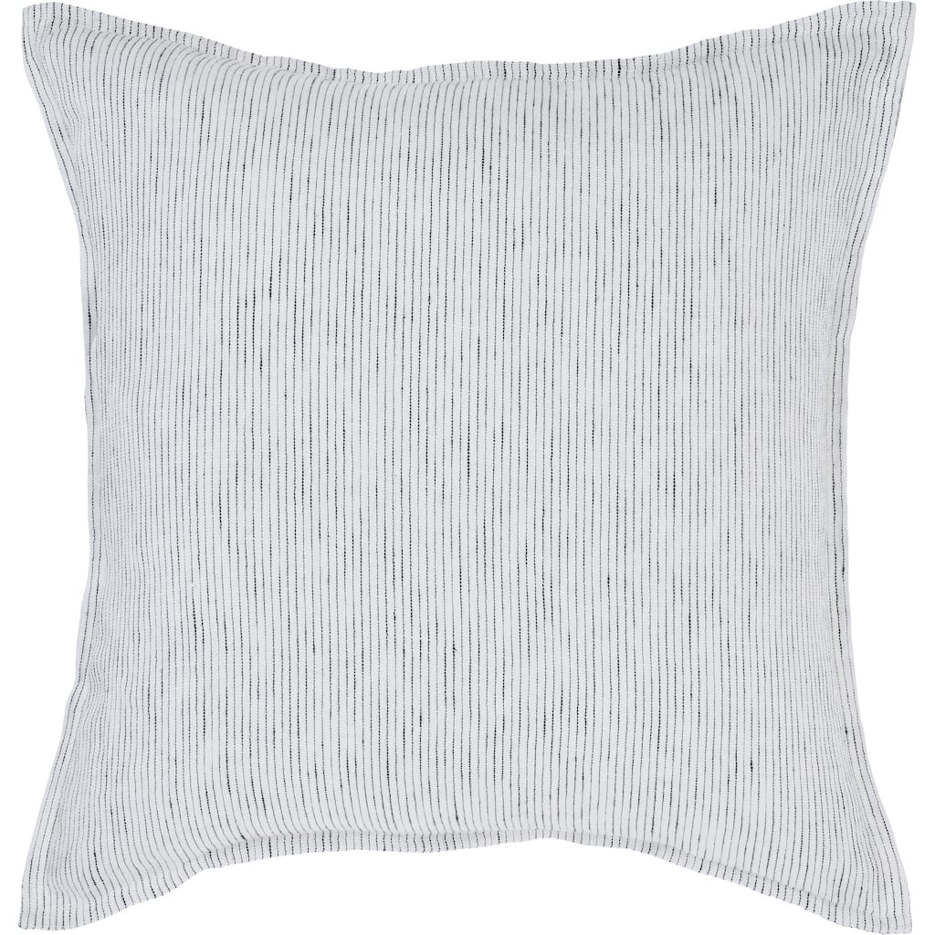 Herringbone Striped Square Throw Pillow - 20" - White and Black
