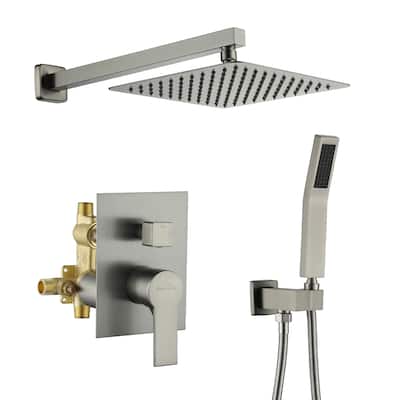 10 in. Wall Mount Dual Shower Heads, Shower System with Valve - 10"