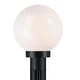 preview thumbnail 2 of 3, Westinghouse Lighting One Light Outdoor Polycarbonate Post-Top Fixture, Black Finish, Opal Acrylic Globe - 1-Light
