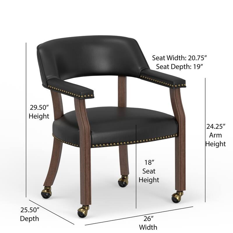 Holliday Dining and Game Chair in Walnut Finish