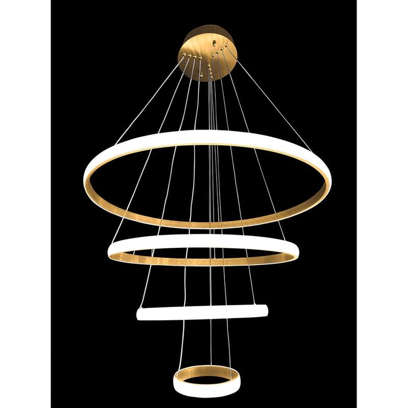 LED Modern Circles Chandelier Lighting Fixture 32" Wide - Gold