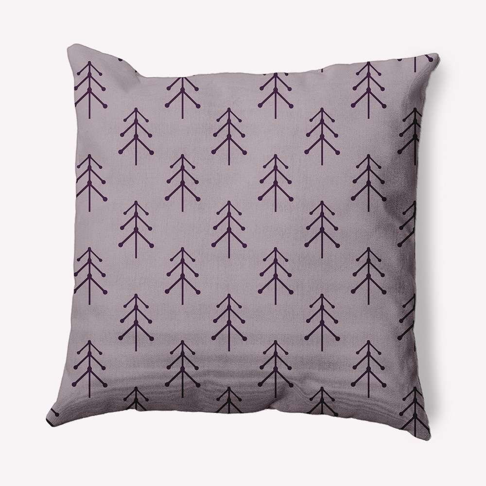 Patterned Trees Christmas Indoor/Outdoor Throw Pillow