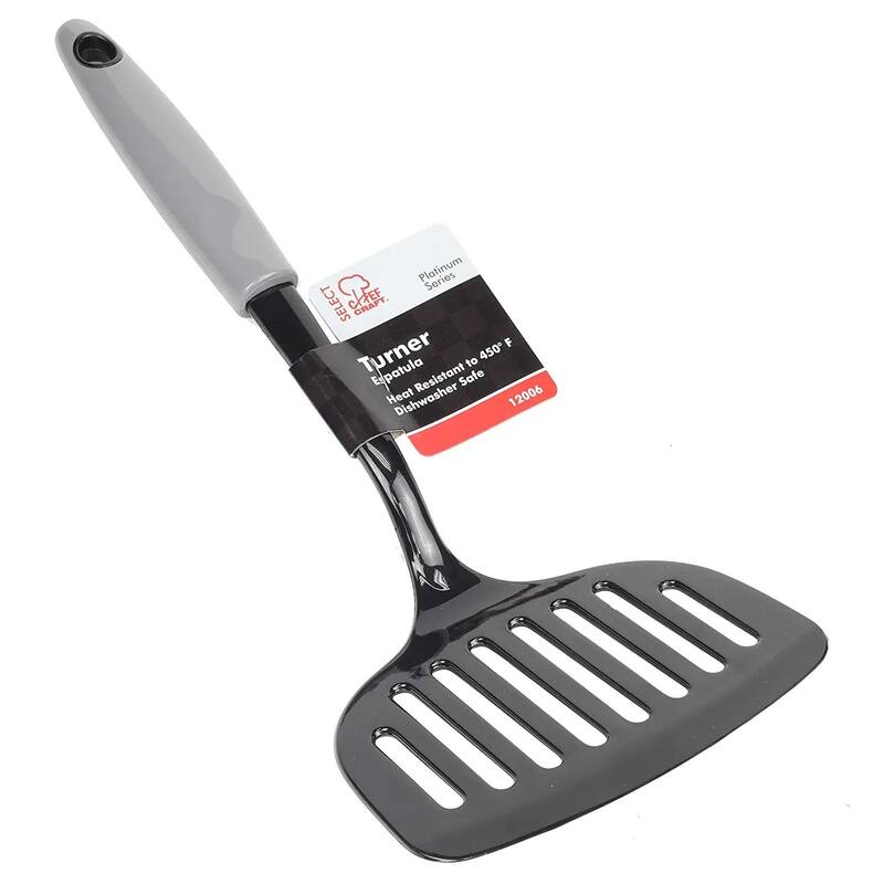 Chef Craft 12" Select Nylon Jumbo Wide Slotted Turner Spatula