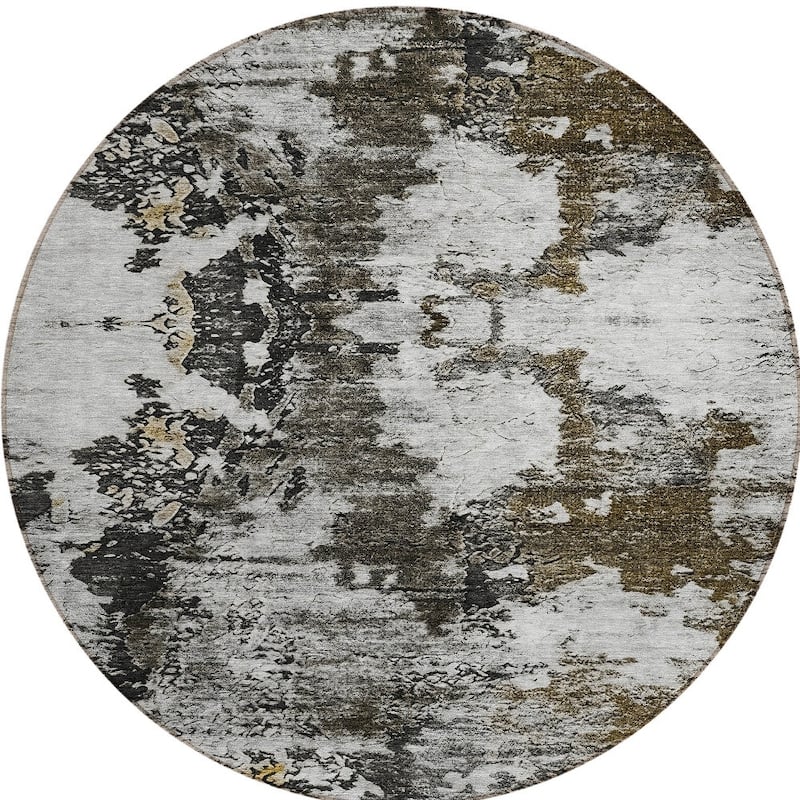 HomeRoots Abstract Transitional Rectangle Outdoor Rug