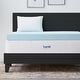 preview thumbnail 6 of 11, Lucid 4-Inch Memory Foam Topper with Cooling Gel and Aloe King- No Cover