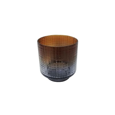 Sm. Etched Glass Candleholder/Vase Cola- A - A