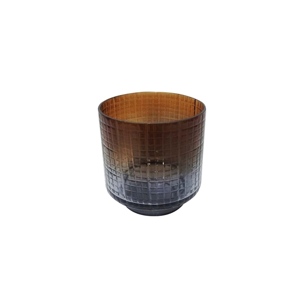 Sm. Etched Glass Candleholder/Vase Cola- A - A
